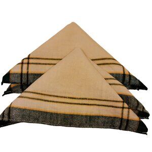 Vintage Blue White Napkin Country Farmhouse 8 inch lot 2